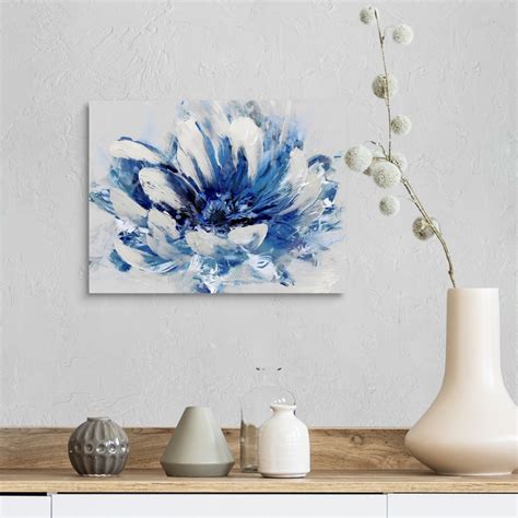Abstract Flower Blue Wall Art Canvas Prints Framed Prints Wall Peels