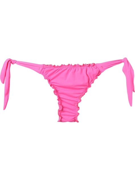 Buy Amir Slama Ruffled Trim Bikini Bottom Pink At 20 Off Editorialist