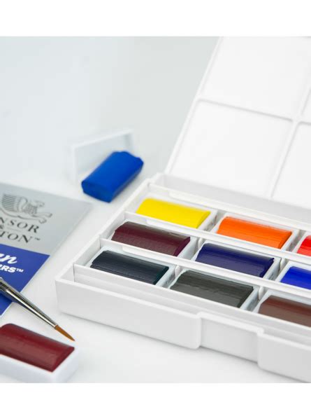 Acuarela En Pastillas Cotman Winsorandnewton Set 12