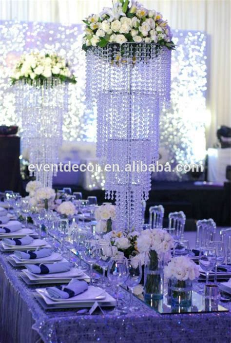 Large Crystal Chandelier Centerpieces For Weddings Table