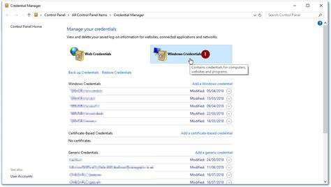 Clearing Credential Manager Win10 Outlook Credential Issue Omega