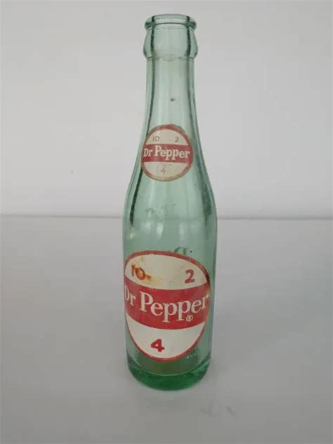 Vintage Dr Pepper Soda Pop Beverage Bottle Glass 6 12 Oz 10 2 4 8 14