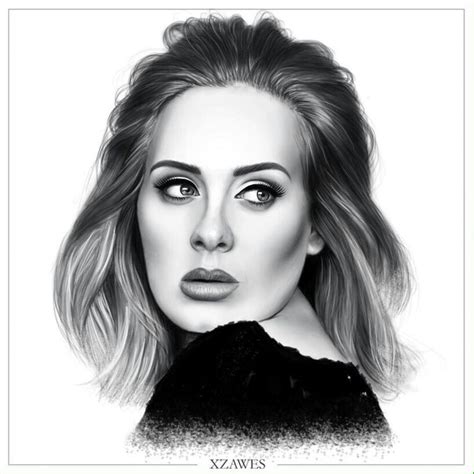 Pin By Zahra Azïz On Adele Celebrity Artwork Celebrity Art Drawings