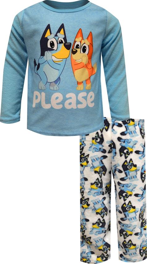 Favorite Characters Boys Bluey And Bingo Fleece Toddler Pajamas 2t