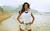 Alessandra ambrosio, blancas, modelo, playa, morena, Fondo de pantalla ...