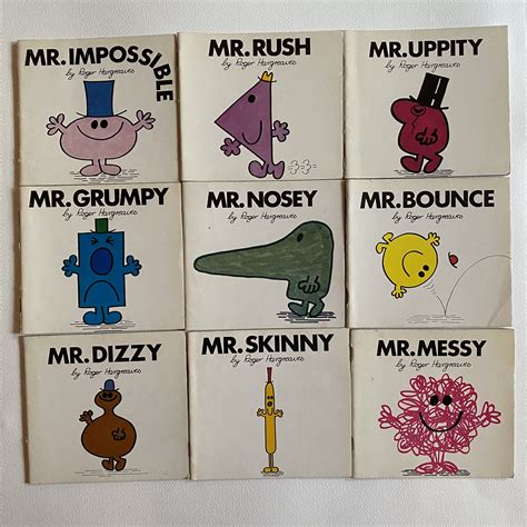 Mr Men 1970s Roger Hargreaves Books Original Vintage Mr Men Etsy Canada