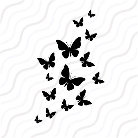 Fluttering Butterflies Svg Butterfly Svg Cut Table Design Svg Dxf Png