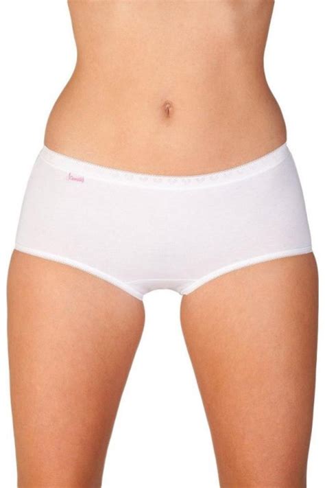 Camille Womens Midi Brief Three Pack White Camille From Camille