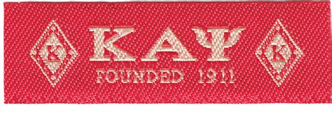 Kappa Alpha Psi Founded 1911 Thin Woven Label Iron On Patch Pack Of