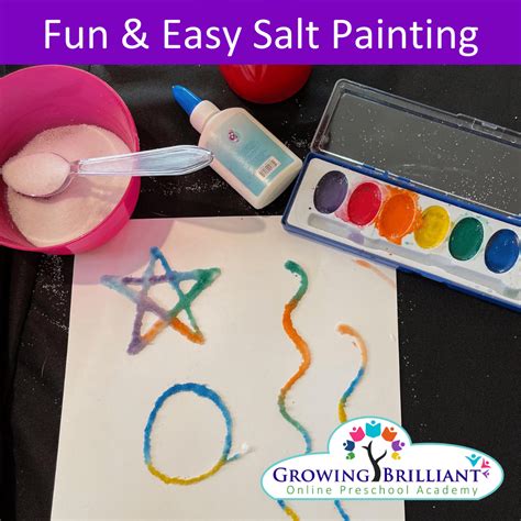 Salt Painting Steam Preschool Activity Growing Brilliant