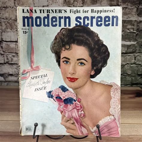 modern screen magazine march 1950 elizabeth taylor cover £17 88 picclick uk