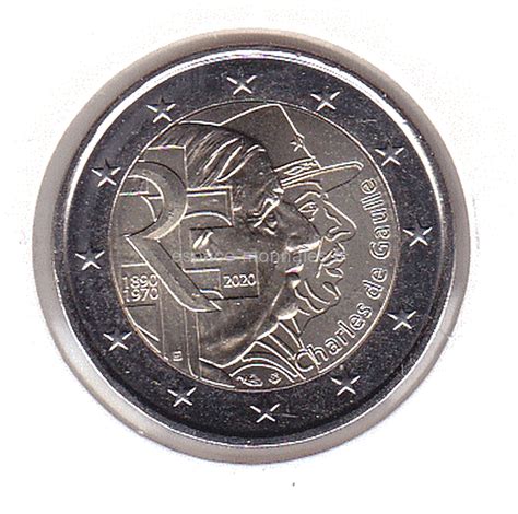 2 Euro Commémorative France 2020 Charles De Gaulle Espace Monnaies