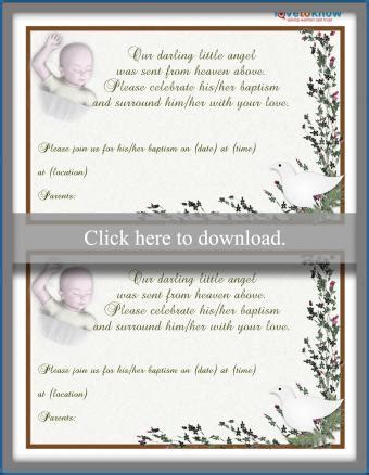 Formal Baptism Invitation Wording