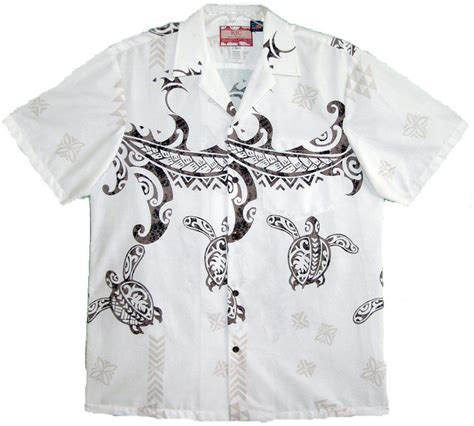 RJC Honu Hawaiian Aloha Shirt Cream Hawaiian Shirt Mens Hawaiian