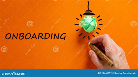 Onboarding Symbol Businessman Writing The Word `onboarding` Isolated