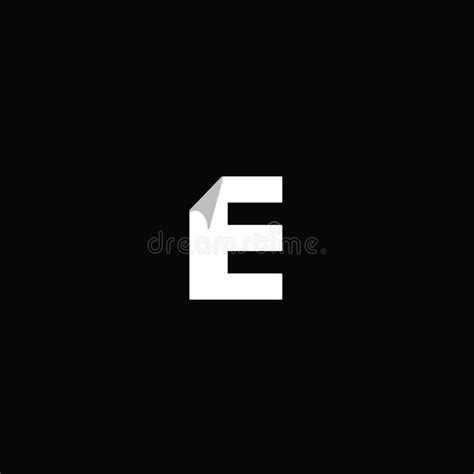 Design The Letter E Logo With Paper Simple And Mordern Stock Vector