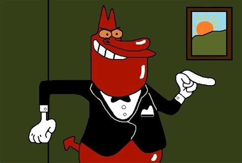 Haanimation Deviantart Devil The Red Guy Cow And Chicken Red Guy