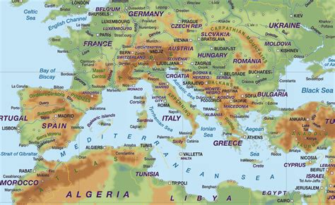 Political Map Of Southern Europe Map Of World