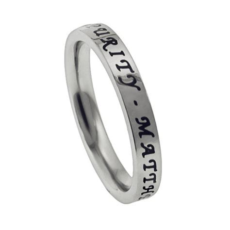Christian Purity Ring June Birthstone Lavender Cz With Bible Verse St