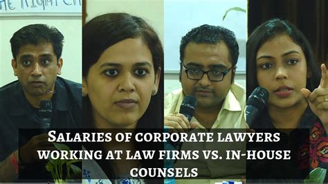 Salaries Of Corporate Lawyers Working At Law Firms Vs In House Counsels