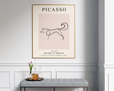 Pablo Picasso The Fox Picasso Printable Wall Art Picasso Etsy