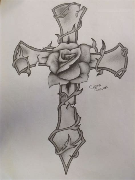 Crosses with roses tattoos tattoo collection henna skull tattoo designs. Fantasy cross rose pencil drawing | Cross drawing, Roses ...