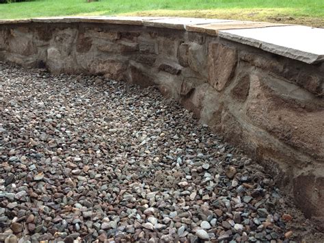 Mortared Stone Retaining Wall With Paver Cope Teamed With 20mm Local