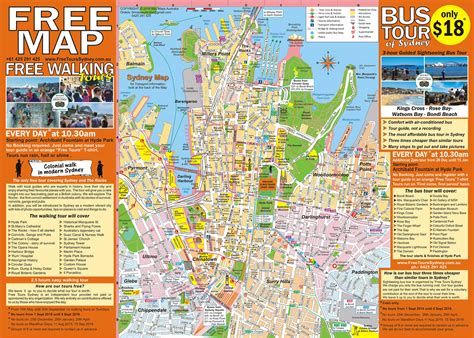 Map Of The Sydney Cbd Tourist Map Sydney Map Sydney Tourist Map Gambaran