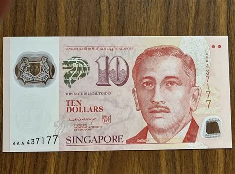 Singapore 10 First Prefix 4aa Lhl Signed Polymer Note Hobbies And Toys