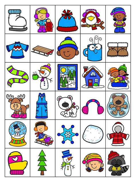 Winter Bingo Free Printable The Best Ideas For Kids