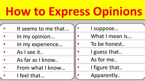40 English Phrases For Expressing Opinions In English
