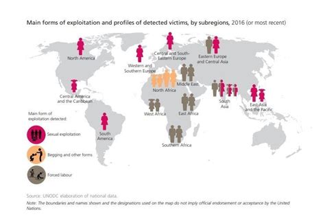 Human Trafficking World Map 2022