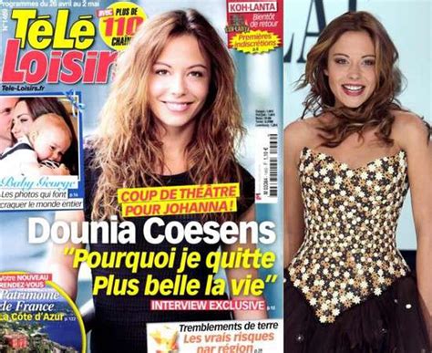 Johanna Dounia Coesens quitte Plus Belle La Vie Maïtena Biraben au Grand Journal