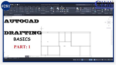 Autocad Drafting Basics Plan Drafting Part 1 Youtube