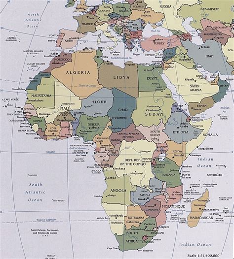 Mapa De Frica Para Imprimir Pol Tico F Sico Mudo Continente The