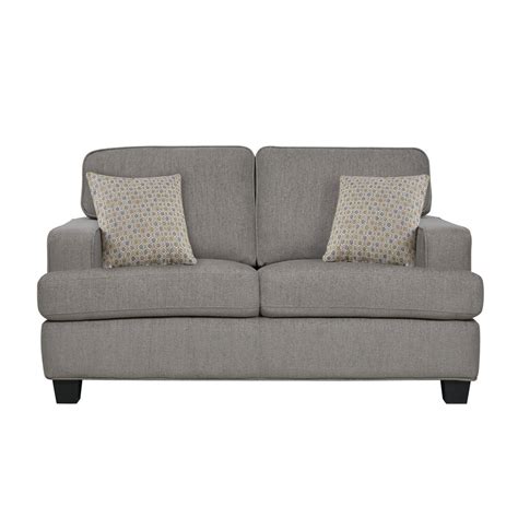 Loveseat W 2 Pillows Light Grey