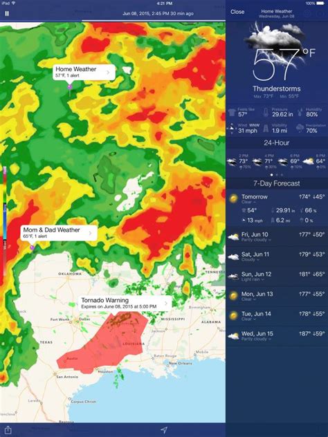 Weather Radar Live Doppler Radars With National Weather Forecast And