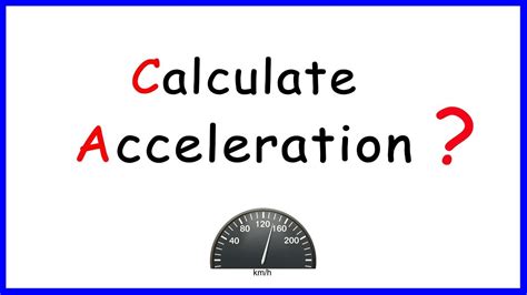 How To Calculate Acceleration Of A Body Physics Youtube