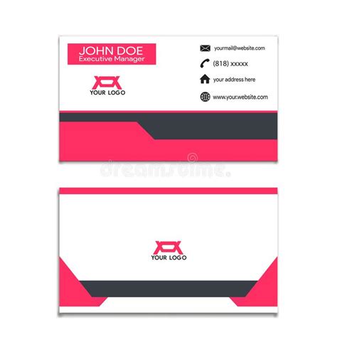 Luxury Business Card Design Template Modern Business Card Design Pink Vector Stock Vector