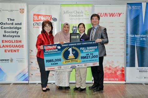 The following essay competitions are grouped by broad subject areas and are, for the most part, annual. So You Think You Can Write? - Sunway Stories