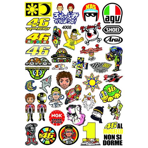 40 Piece Motorcycle Individual Stickers 4008 Shop Today Get It