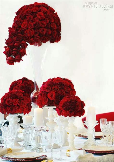 Inspiring Beautiful Red Rose Centerpieces