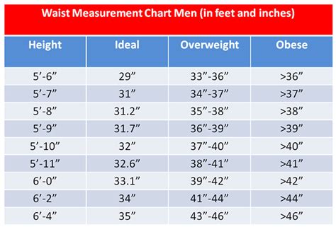 Healthy Waist Size Chart Amazon Com BMI Chart And Waist Measurement Poster X From