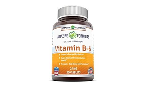 Vitamin b6 supports energy production by helping convert food into energy. Amazing Nutrition Vitamin B6 Dietary Supplement - 25mg ...