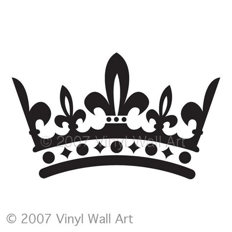 Crown Vinyl Decal Size Medium Bedroom Design Office Wall Etsy