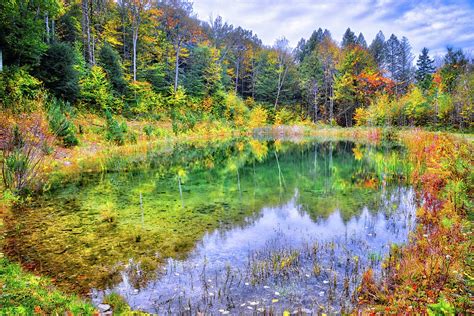 Autumn Reflections At The Pond Ii Photograph By Lynn Bauer Fine Art