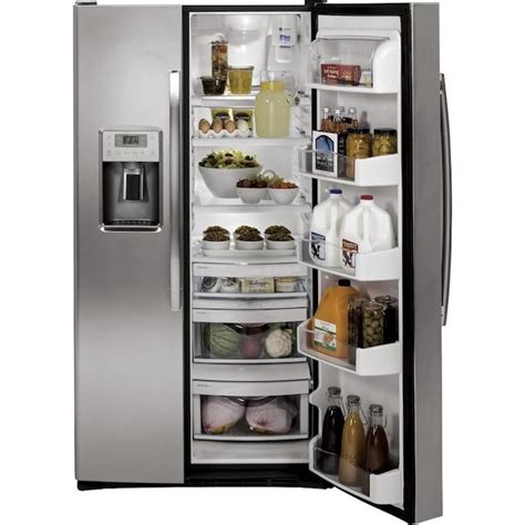Ge Profile 284 Cu Ft Side By Side Refrigerator With Ice Maker