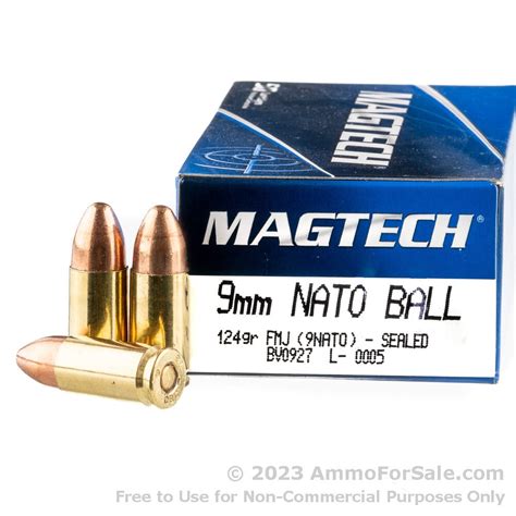 50 Rounds Of Discount 124gr Fmj 9mm Nato Ammo For Sale By Magtech