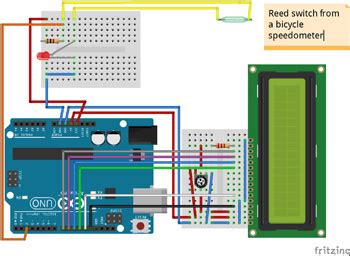 Arduino LCD Display As A Bicycle Speedometer Hackster Io