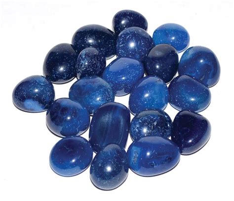1 Lb Onyx Blue Tumbled Stones Heat Treated Azuregreen